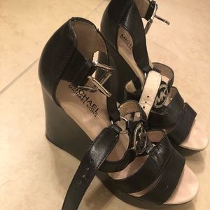 Michael Kors black wedges